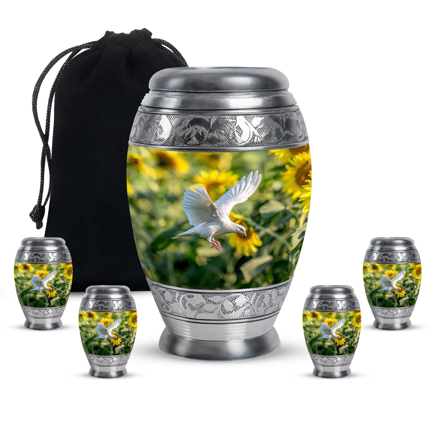 Personalized Bird Cremation Urn for Human Ashes - 10-inch, 200 cu in - Yatskia