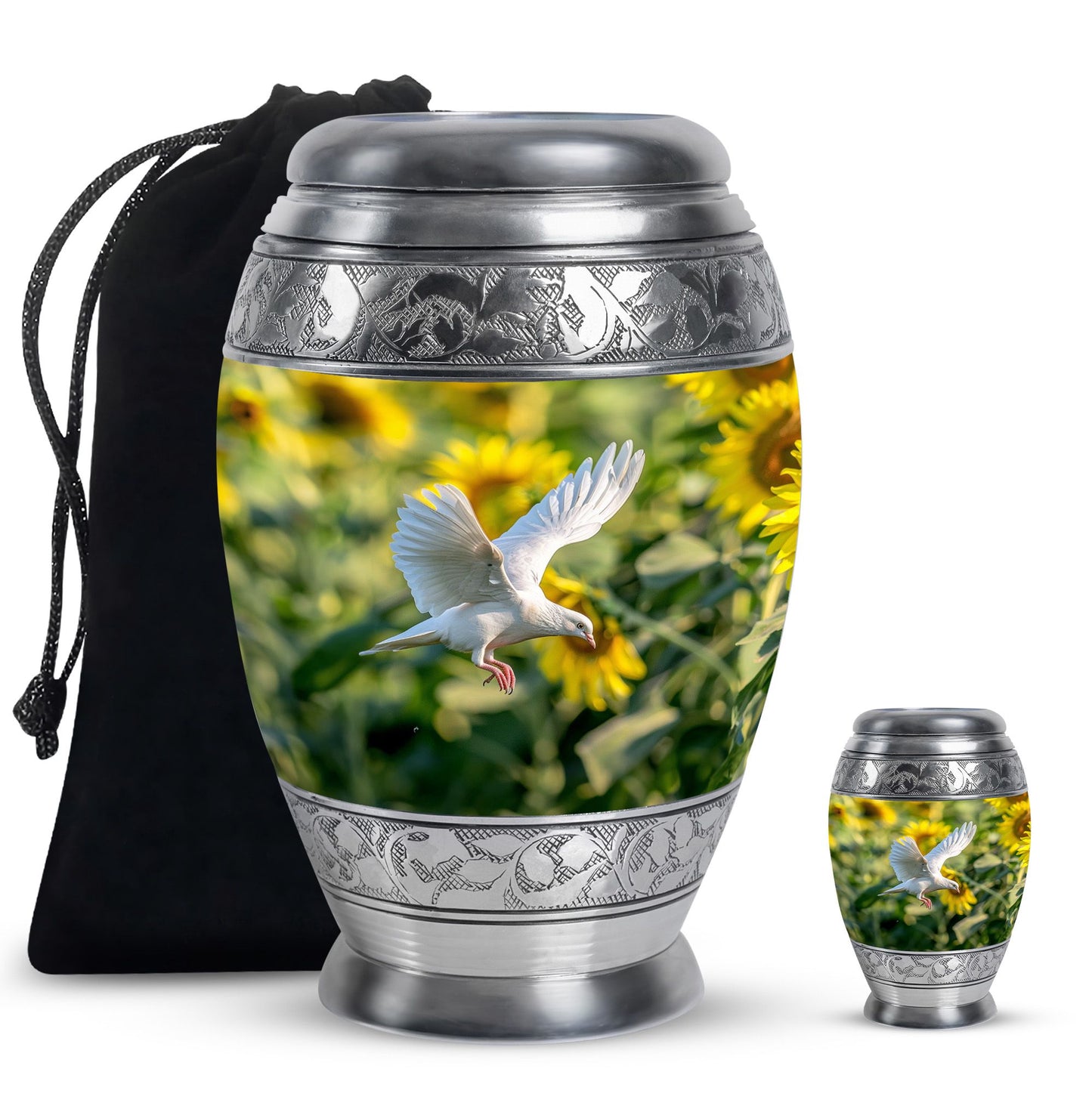 Personalized Bird Cremation Urn for Human Ashes - 10-inch, 200 cu in - Yatskia