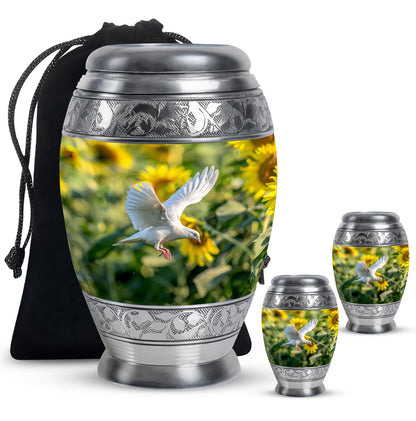 Personalized Bird Cremation Urn for Human Ashes - 10-inch, 200 cu in - Yatskia