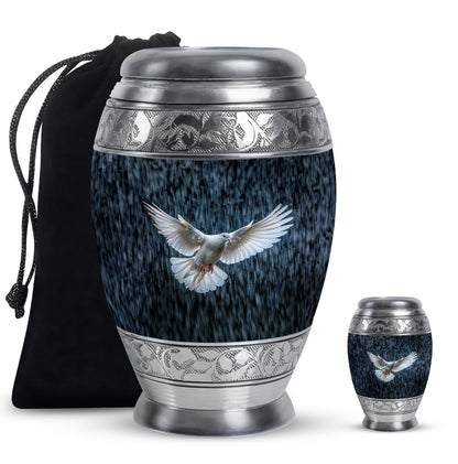 Personalized Bird Cremation Urn for Human Ashes - 10-inch, 200 cu in - Yatskia
