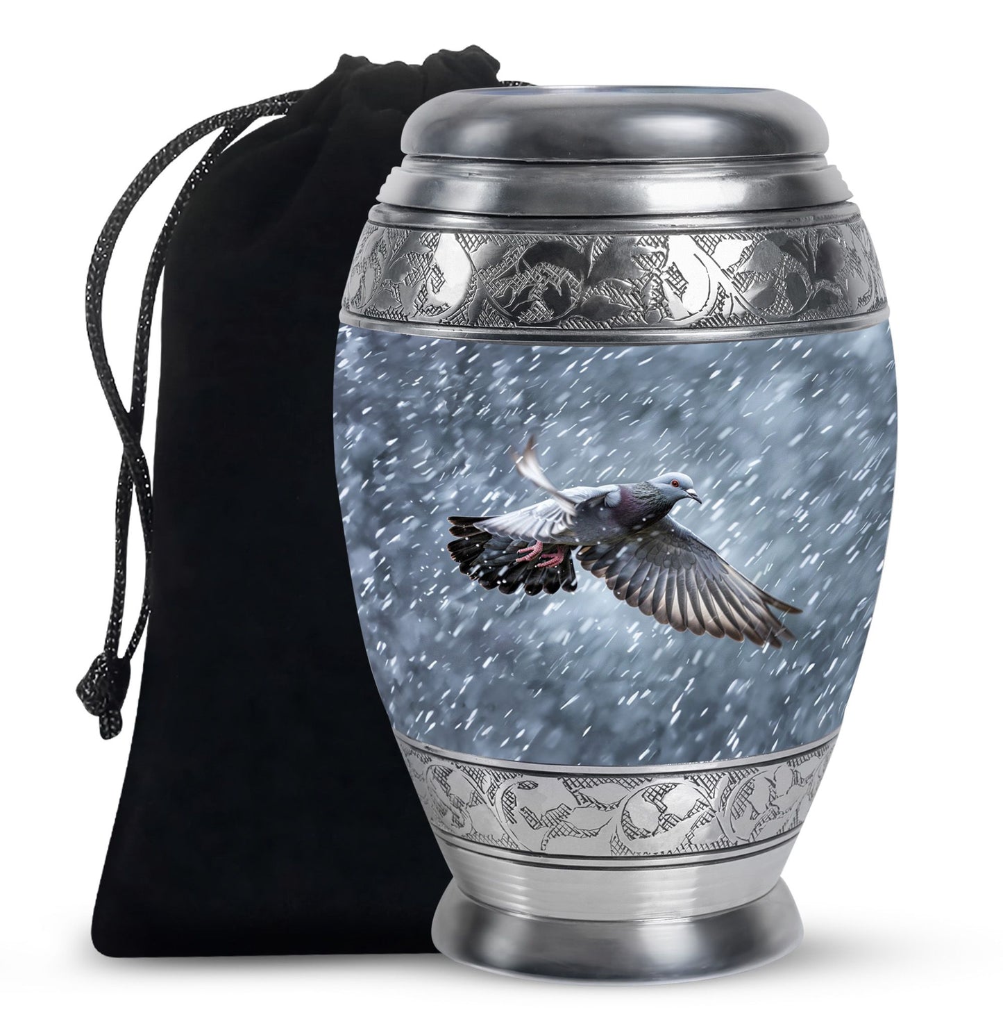 Personalized Dove Cremation Urn for Mom - 10-inch, 200 cu in - Yatskia