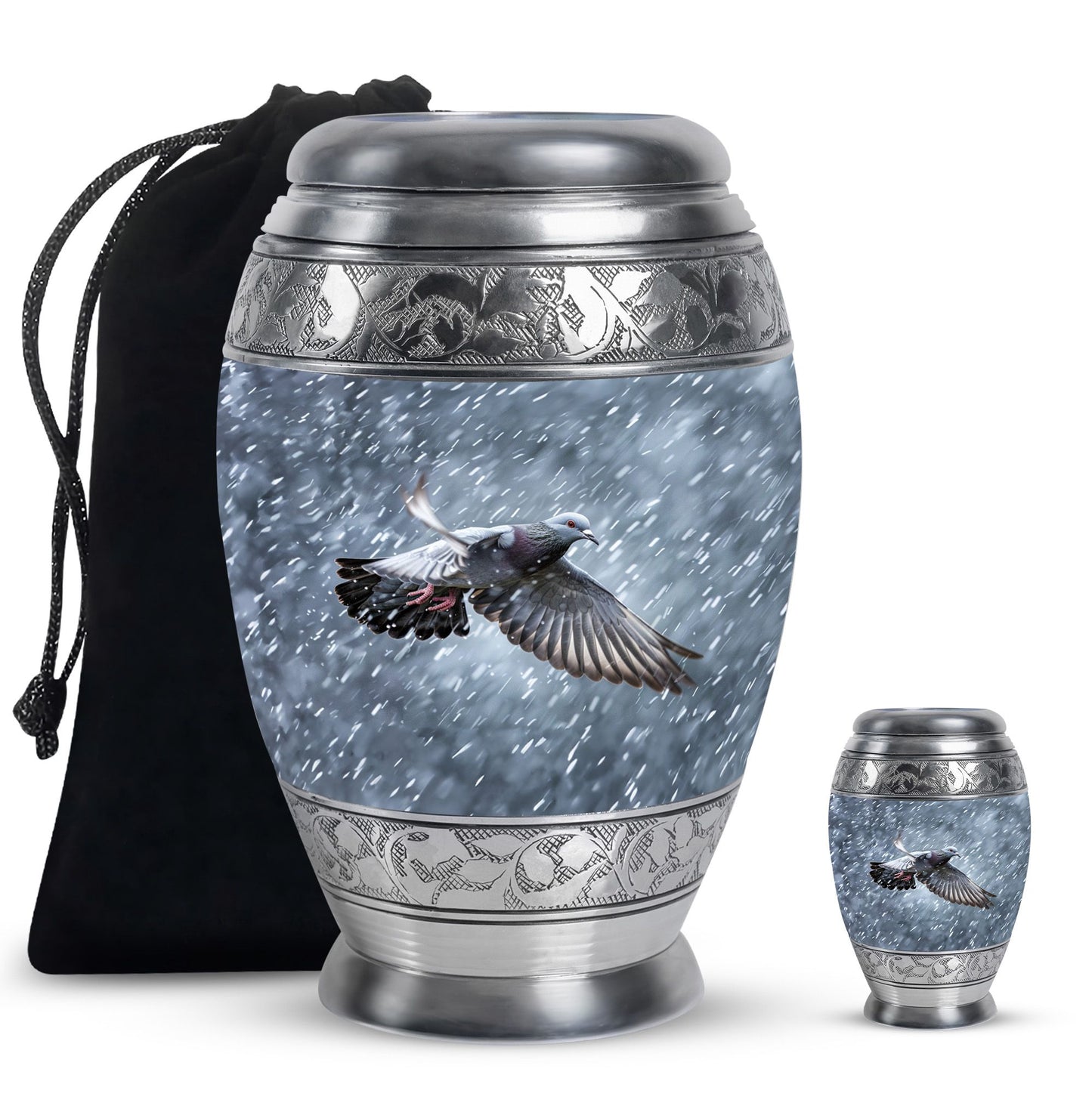 Personalized Dove Cremation Urn for Mom - 10-inch, 200 cu in - Yatskia