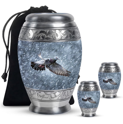 Personalized Dove Cremation Urn for Mom - 10-inch, 200 cu in - Yatskia