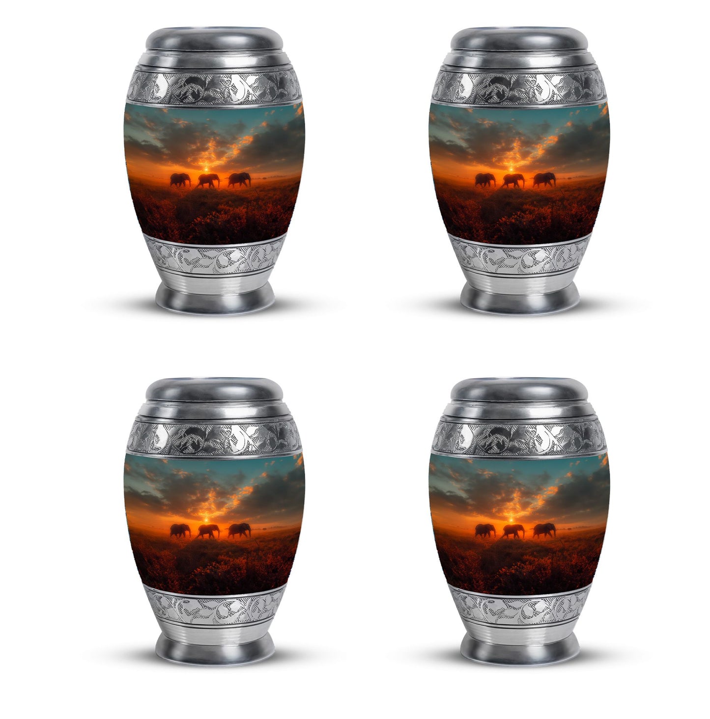 Personalized Elephant Cremation Urn for Men & Women - 10-inch, 200 cu in - Yatskia