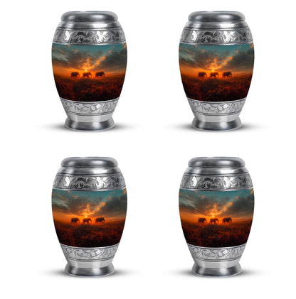 Personalized Elephant Cremation Urn for Men & Women - 10-inch, 200 cu in - Yatskia