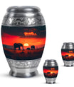 Elephant Family Medium Size Urn Funeral, Ashes Urn