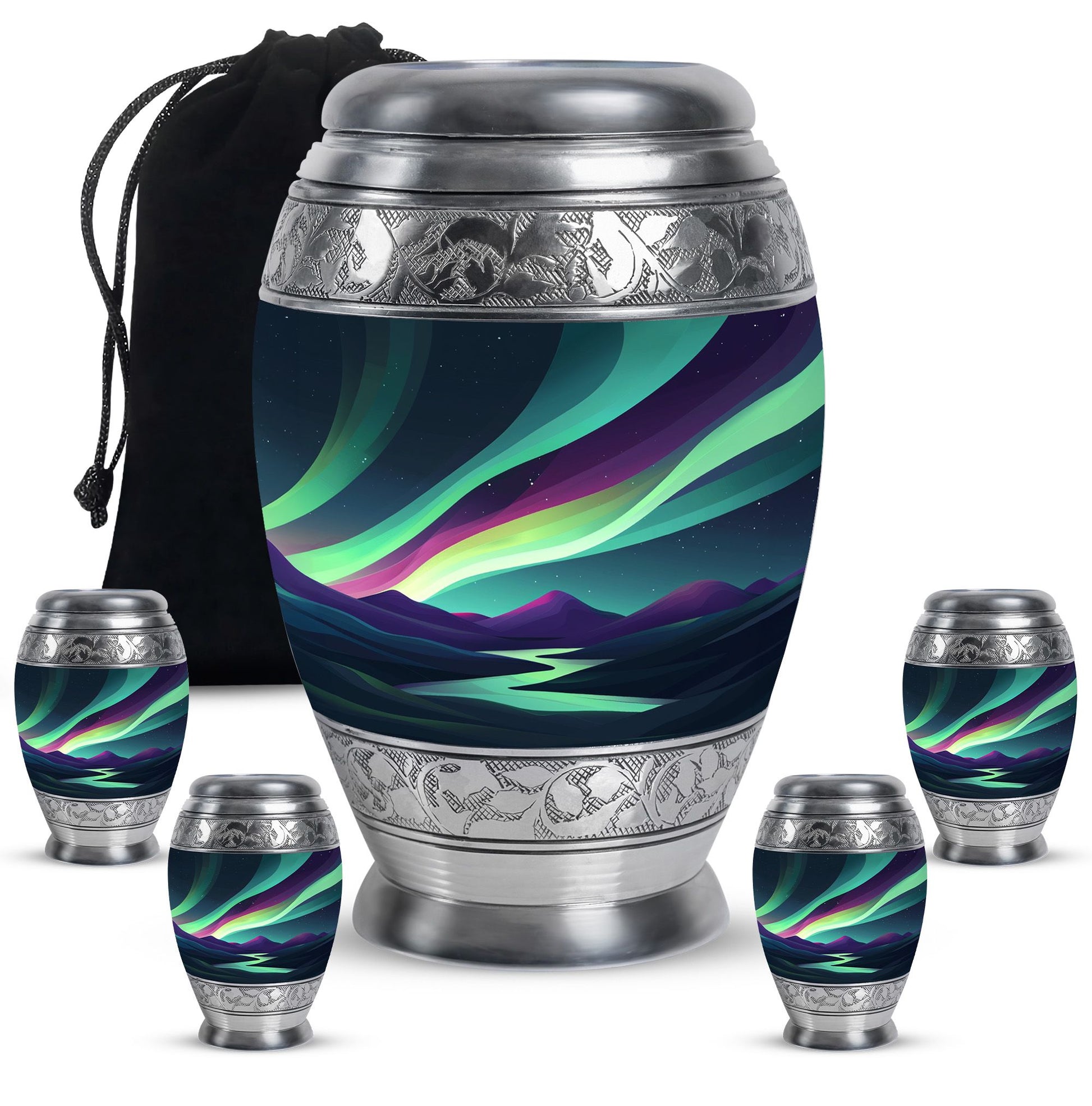 Northern Lights Mini Keepsake Funeral, Ashes Cremation Urn