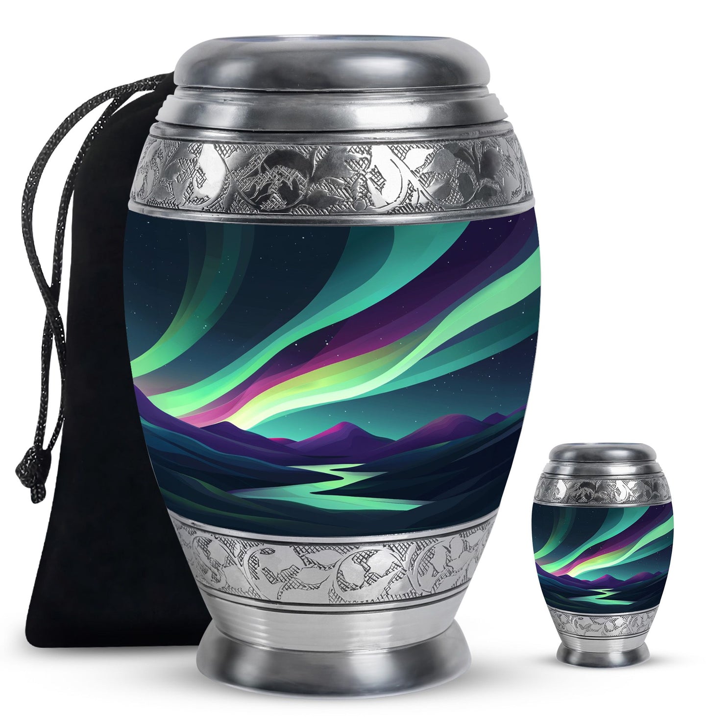 Personalized Galaxy Keepsake Urn for Human Ashes - 10-inch, 200 cu in - Yatskia