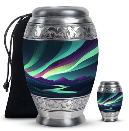Personalized Galaxy Keepsake Urn for Human Ashes - 10-inch, 200 cu in - Yatskia