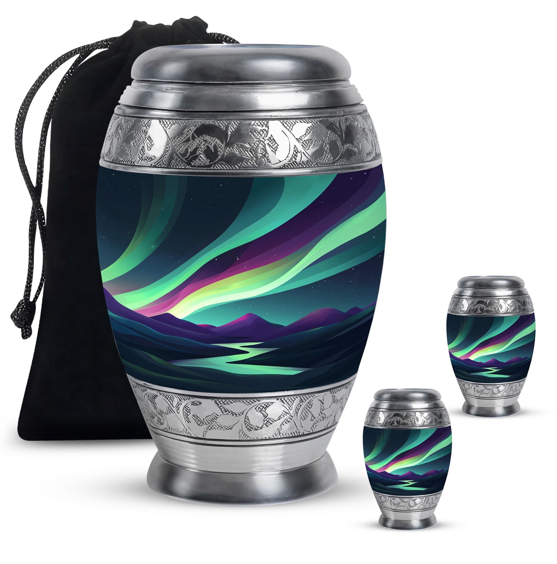 Northern Lights Mini Keepsake Funeral, Ashes Cremation Urn
