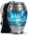 Northern Lights Memorial Urn For Ashes Large Funeral, Ashes Urn