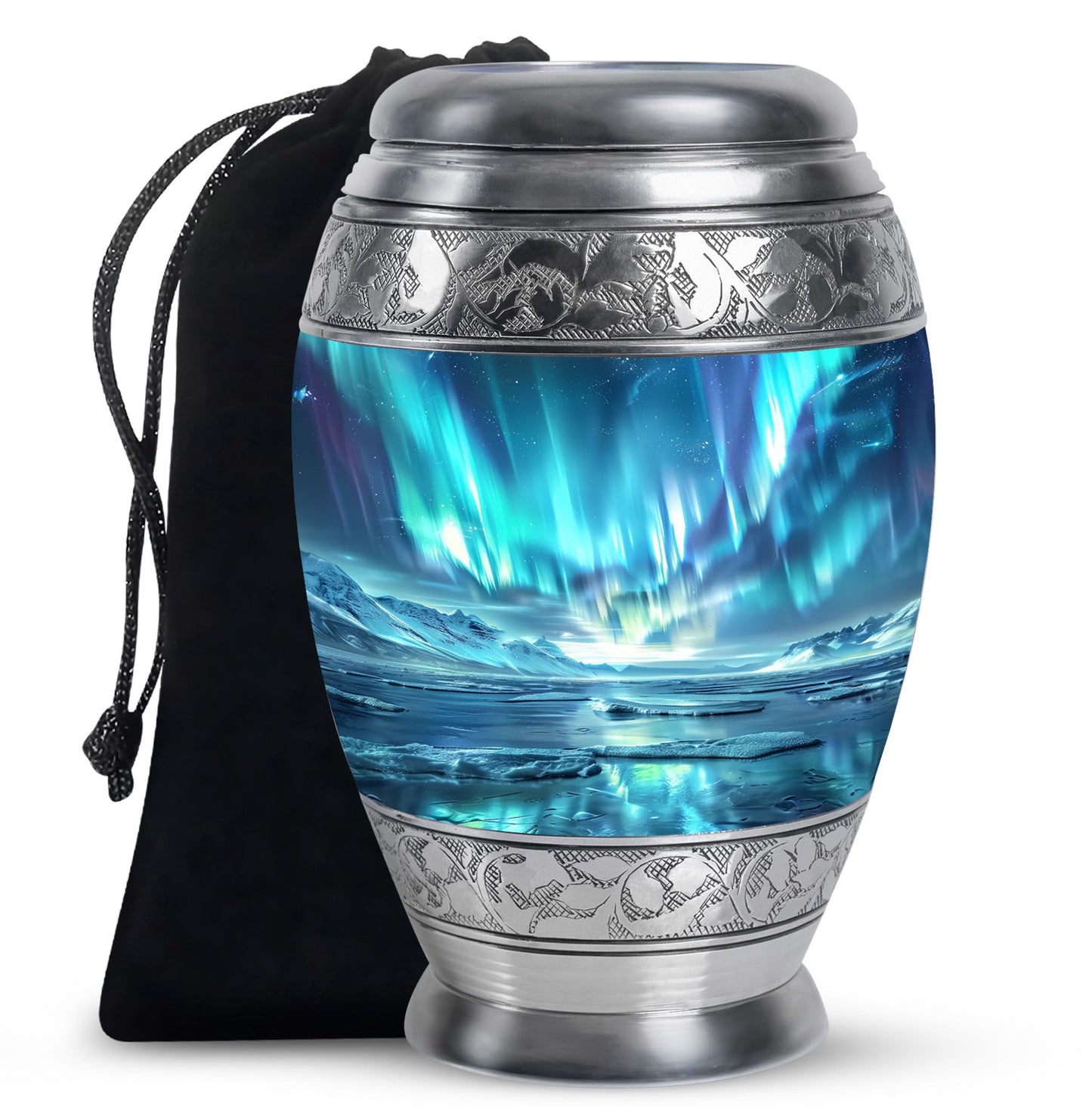 Personalized Galaxy Memorial Urn for Human Ashes - 10-inch, 200 cu in - Yatskia