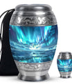 Northern Lights Memorial Urn For Ashes Large Funeral, Ashes Urn
