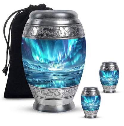 Personalized Galaxy Memorial Urn for Human Ashes - 10-inch, 200 cu in - Yatskia