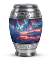 Northern Lights Small Urn For Human Ashes Funeral, Ashes Urn For Ashes