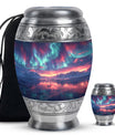 Northern Lights Small Urn For Human Ashes Funeral, Ashes Urn For Ashes