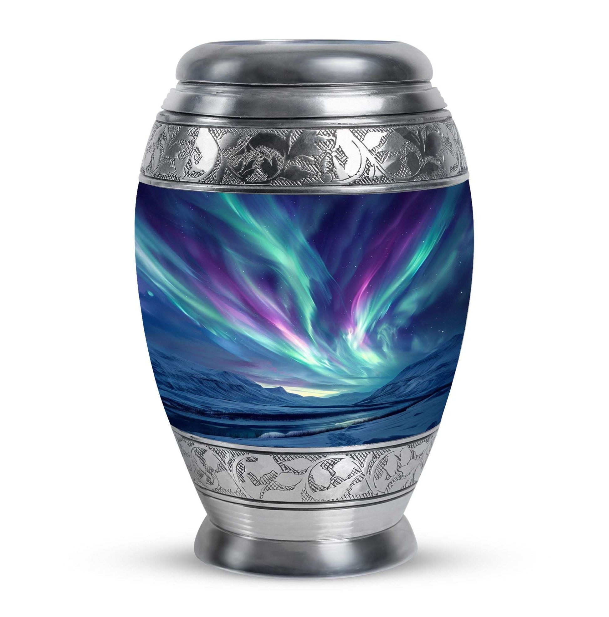 Northern Lights Funeral Urns For Ashes - Cremation Urn For Human