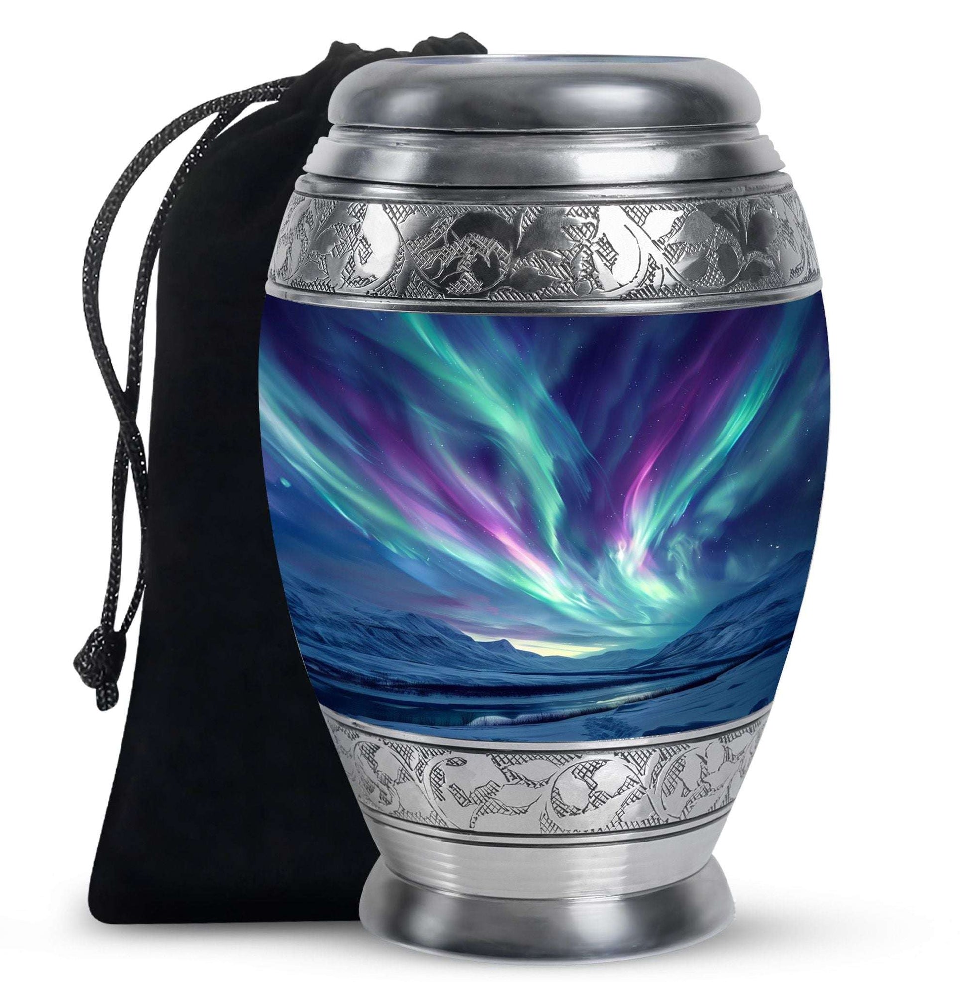 Northern Lights Funeral Urns For Ashes - Cremation Urn For Human