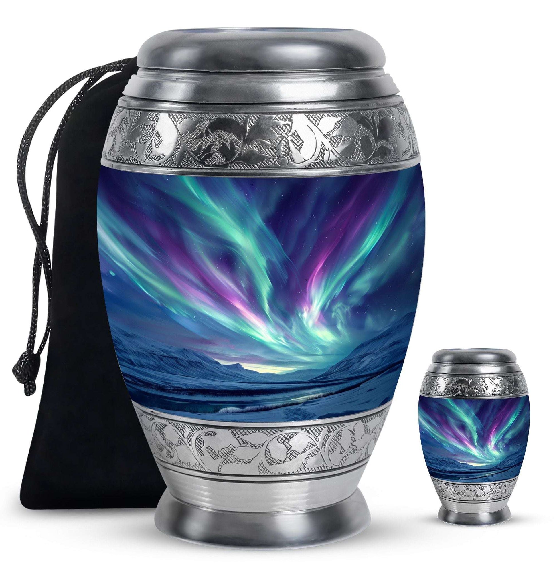 Northern Lights Funeral Urns For Ashes - Cremation Urn For Human