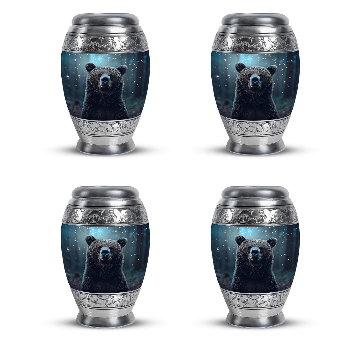 Personalized Bear Keepsake Urn for Human Ashes - 10-inch, 200 cu in - Yatskia