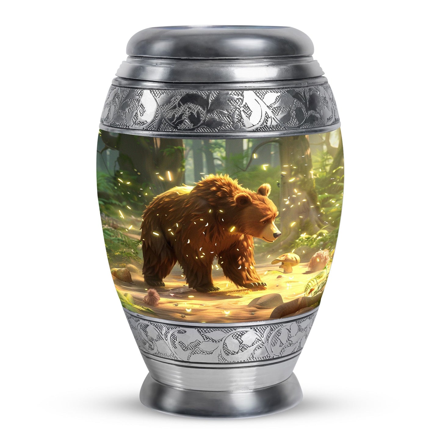 Personalized Bear Cremation Urn for Human Ashes - 10-inch, 200 cu in - Yatskia