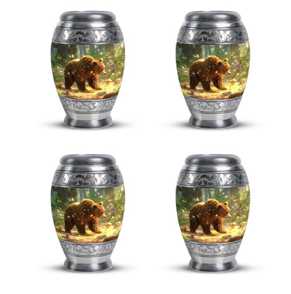 Personalized Bear Cremation Urn for Human Ashes - 10-inch, 200 cu in - Yatskia