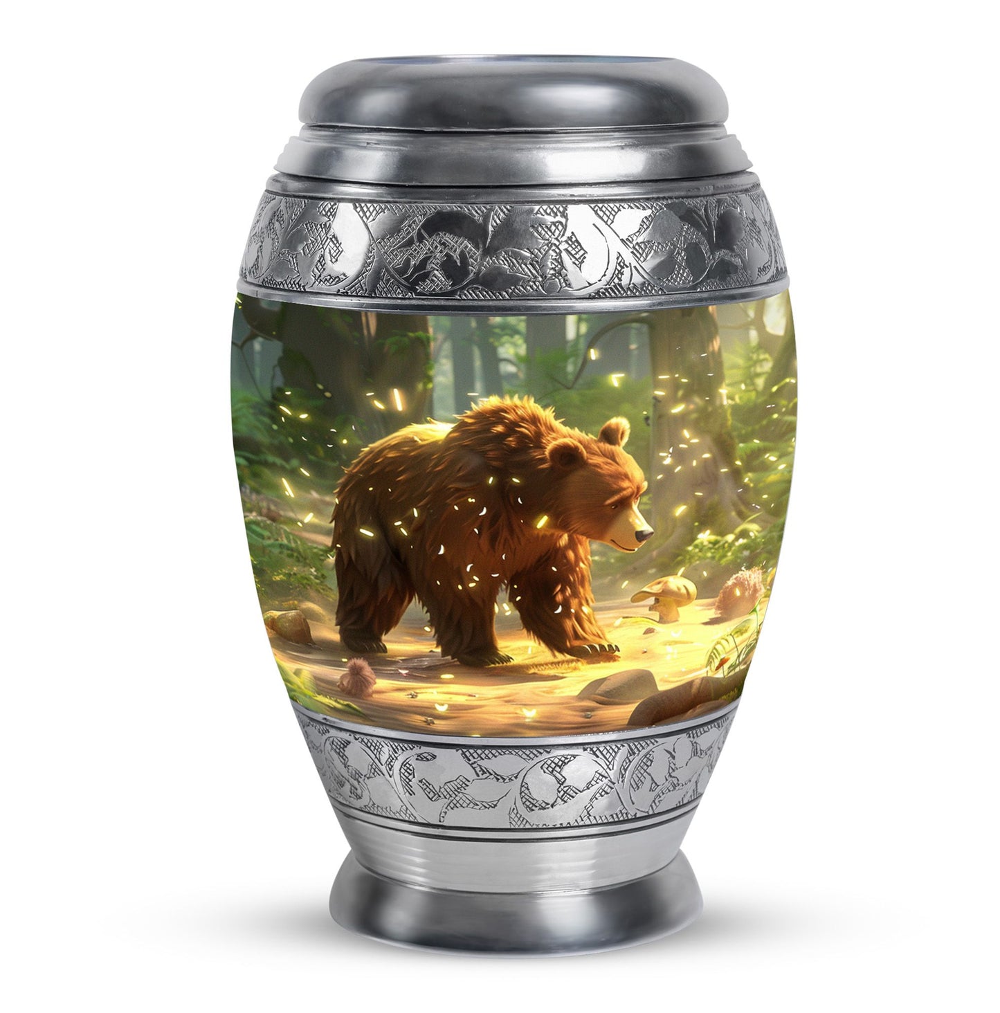 Personalized Bear Cremation Urn for Human Ashes - 10-inch, 200 cu in - Yatskia