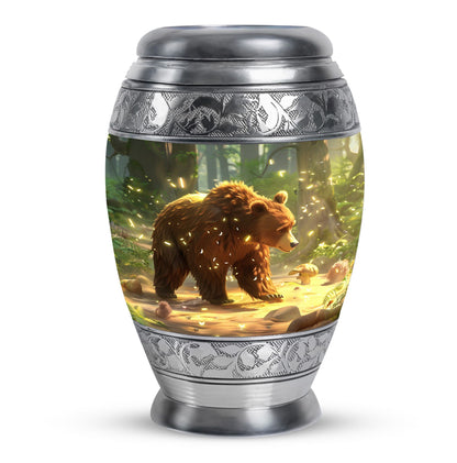 Personalized Bear Cremation Urn for Human Ashes - 10-inch, 200 cu in - Yatskia