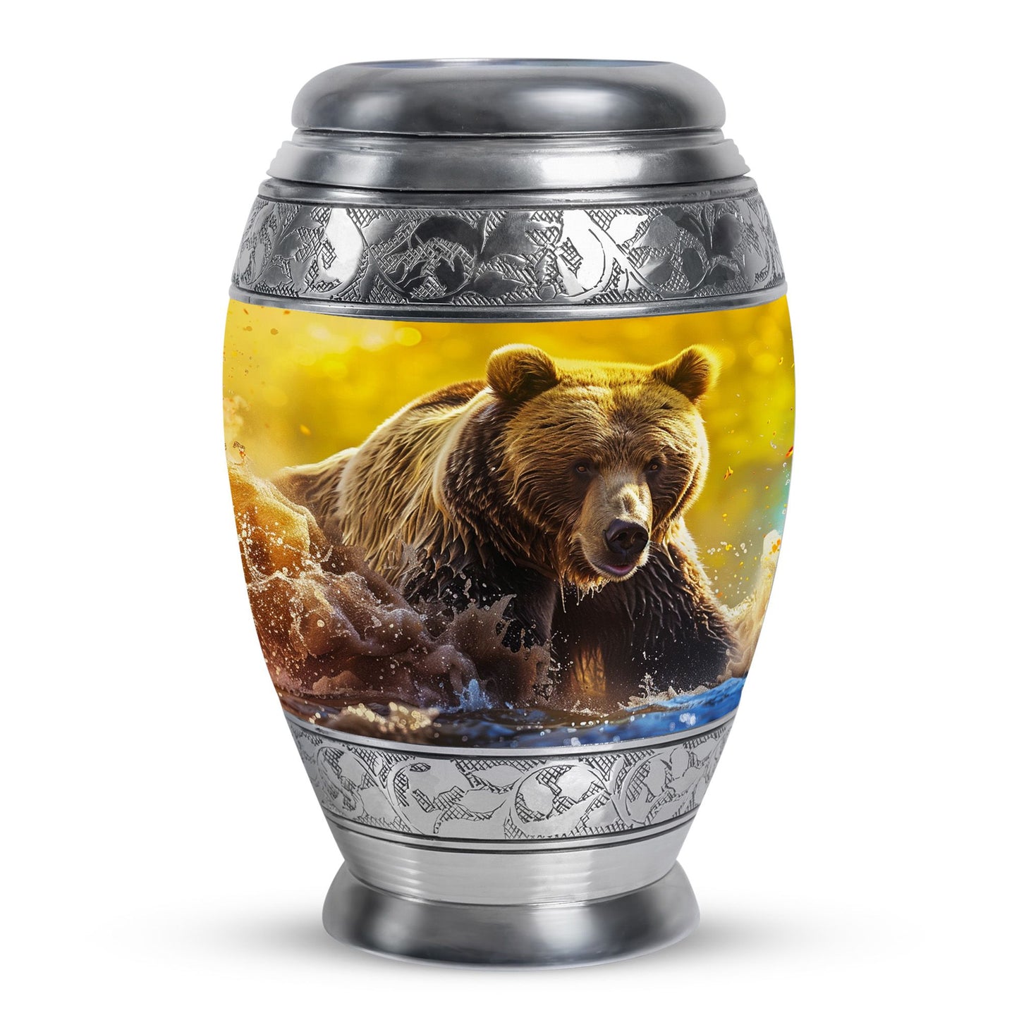 Personalized Bear Cremation Urn for Mom - 10-inch, 200 cu in - Yatskia