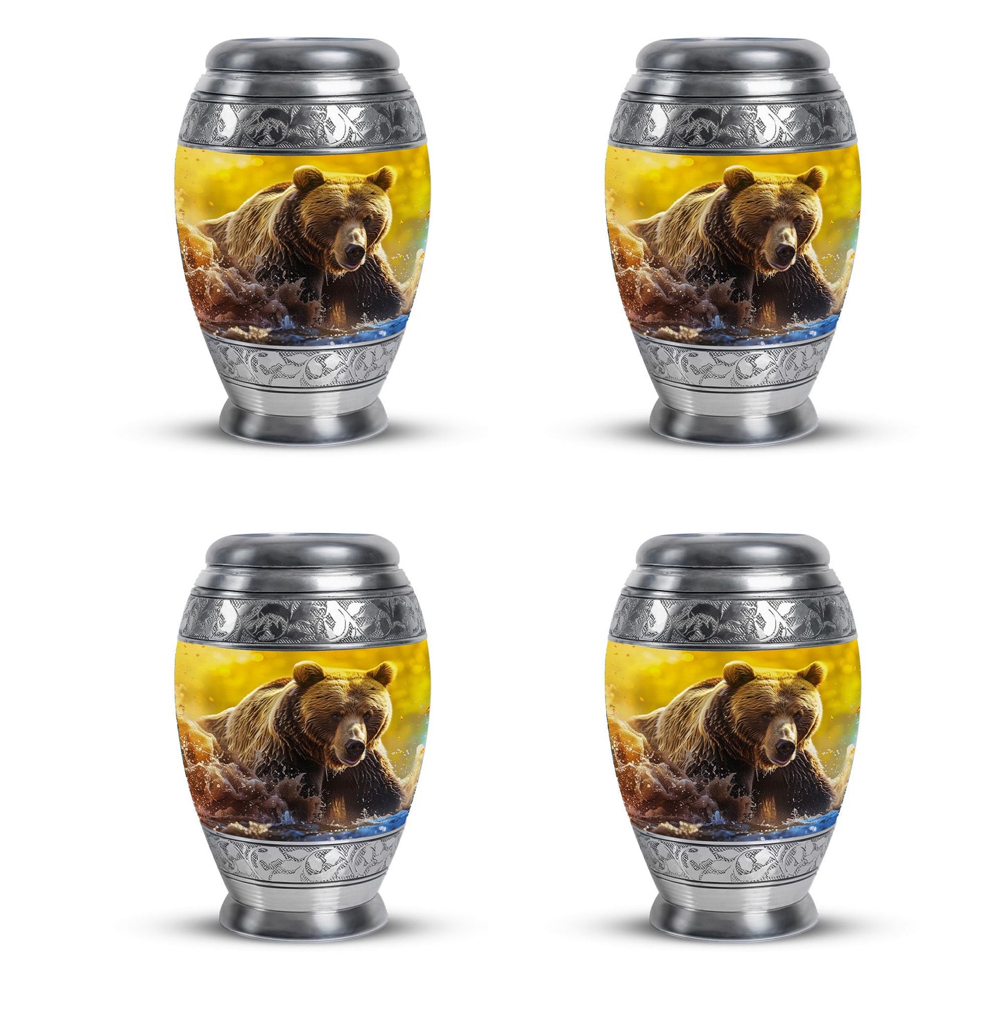 Personalized Bear Cremation Urn for Mom - 10-inch, 200 cu in - Yatskia