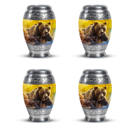 Personalized Bear Cremation Urn for Mom - 10-inch, 200 cu in - Yatskia