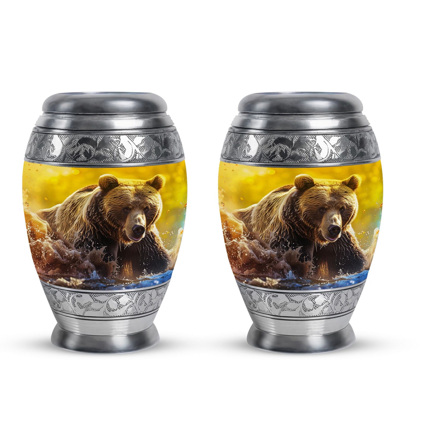 Personalized Bear Cremation Urn for Mom - 10-inch, 200 cu in - Yatskia