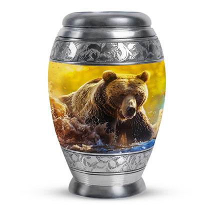 Personalized Bear Cremation Urn for Mom - 10-inch, 200 cu in - Yatskia