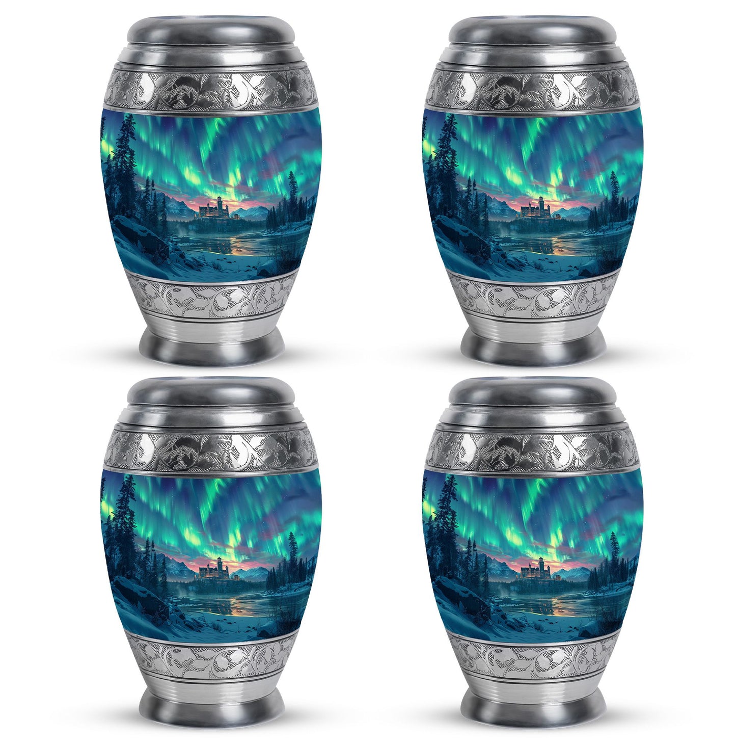 Personalized Galaxy Cremation Urn for Human Ashes - 10-inch, 200 cu in - Yatskia
