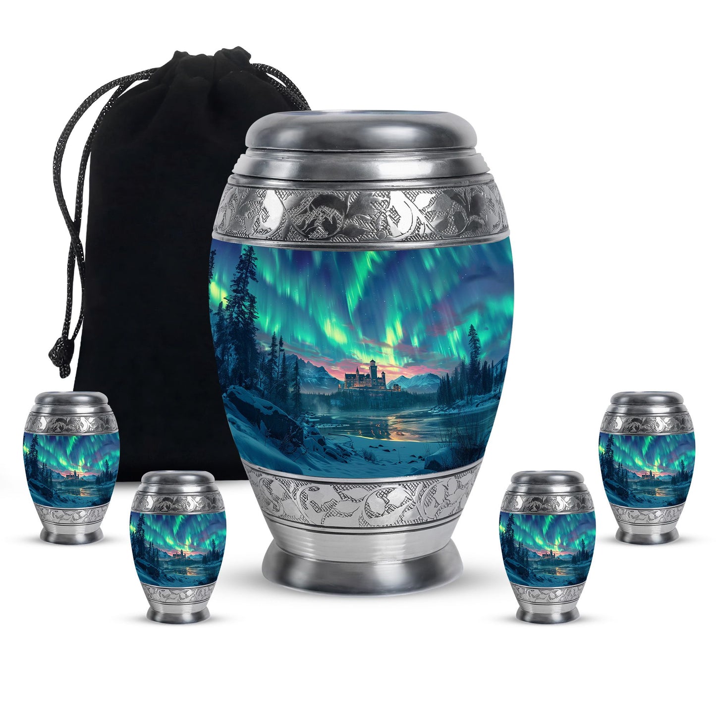 Personalized Galaxy Cremation Urn for Human Ashes - 10-inch, 200 cu in - Yatskia