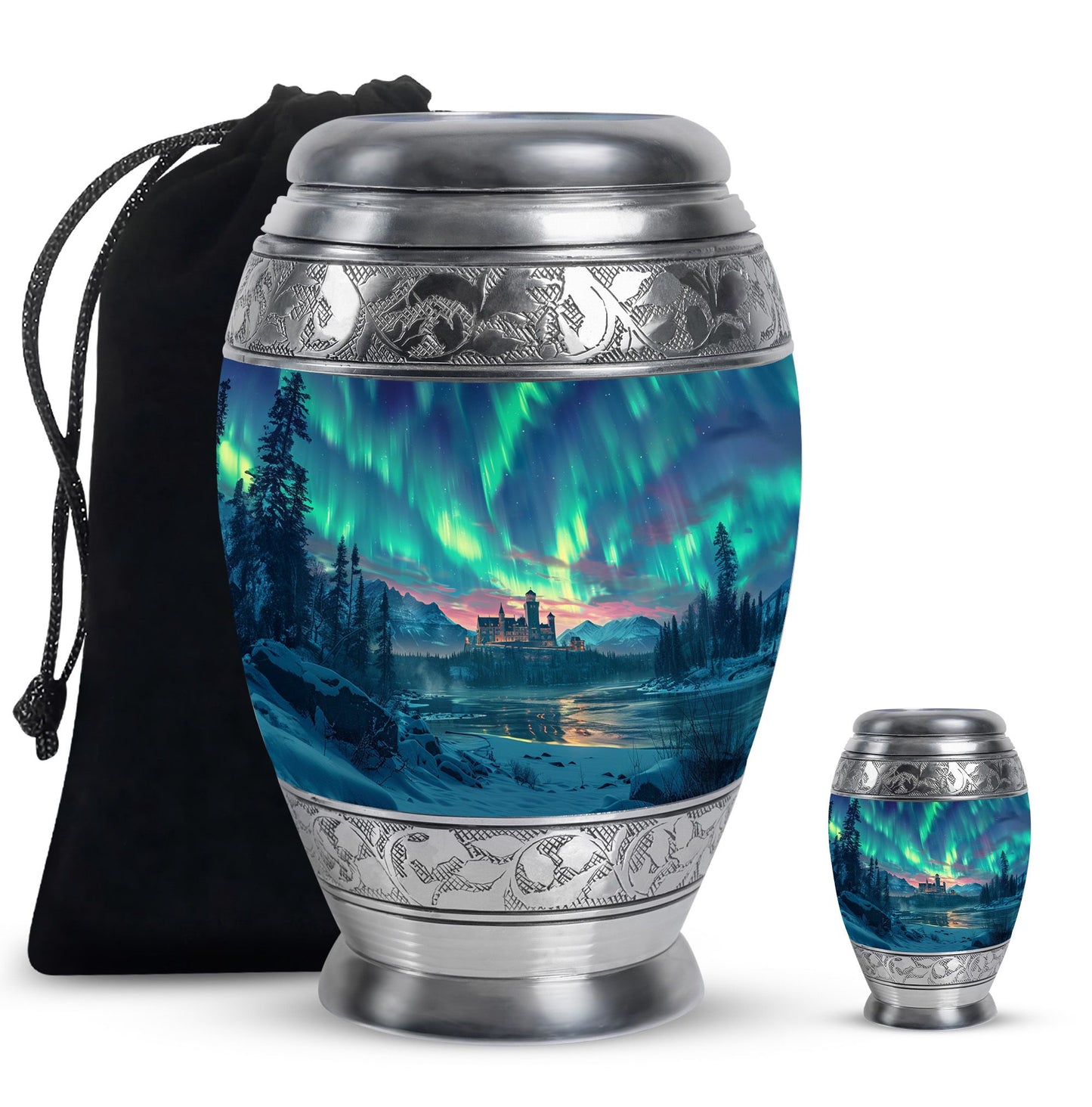 Personalized Galaxy Cremation Urn for Human Ashes - 10-inch, 200 cu in - Yatskia