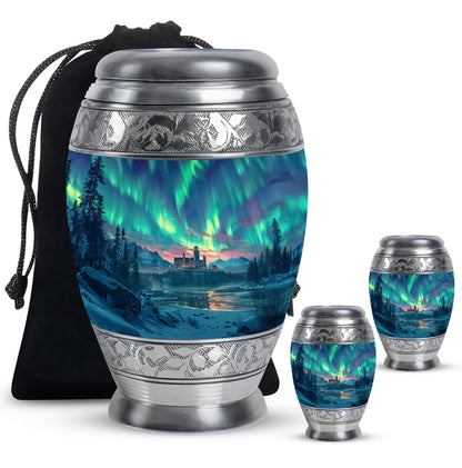 Personalized Galaxy Cremation Urn for Human Ashes - 10-inch, 200 cu in - Yatskia