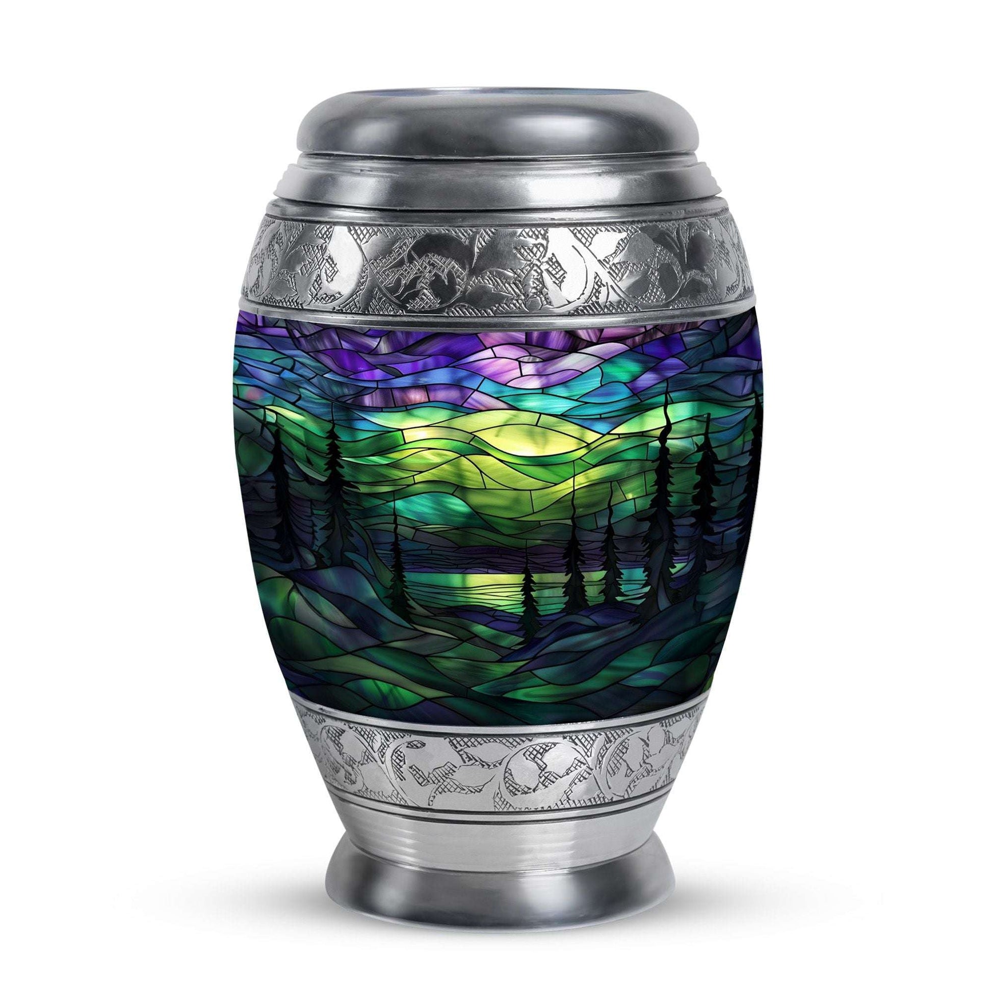 Northern Lights Urn For Human Ashes - Adult Urns For Men & Women