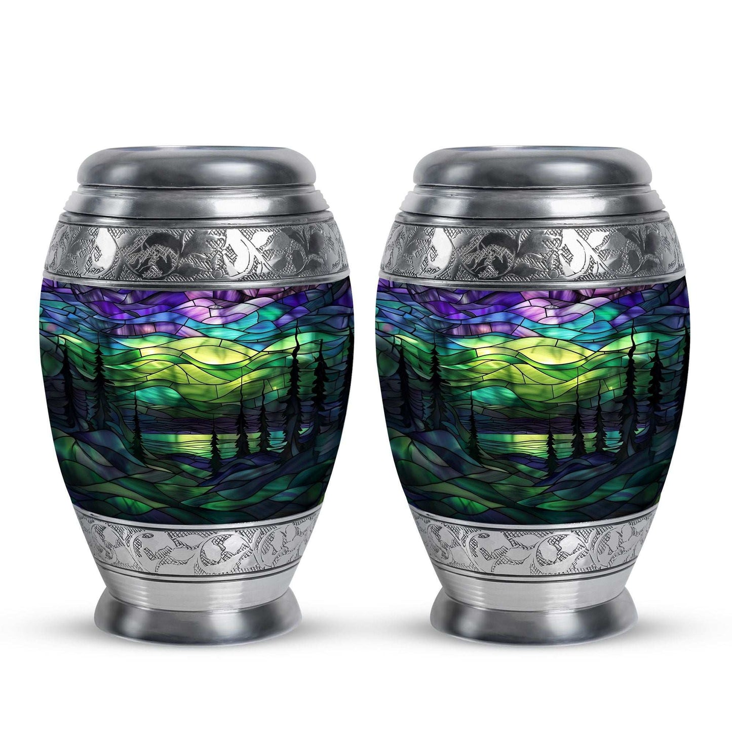 Northern Lights Urn For Human Ashes - Adult Urns For Men & Women