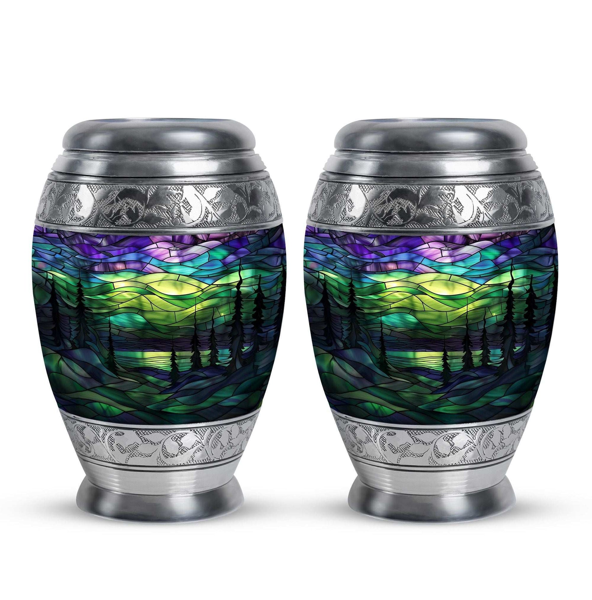 Northern Lights Urn For Human Ashes - Adult Urns For Men & Women