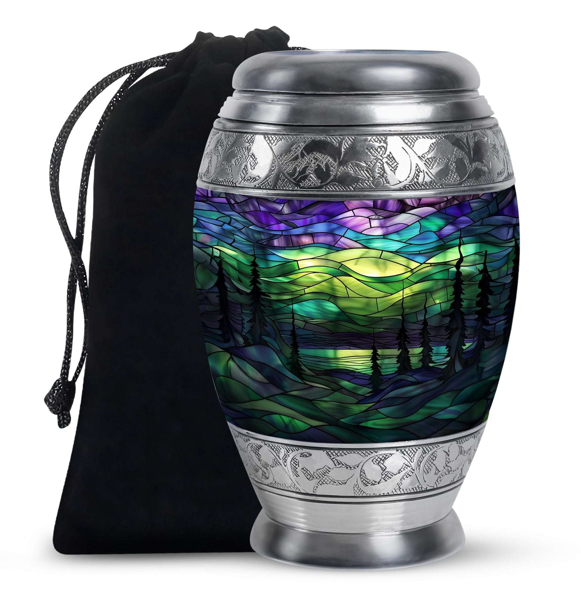 Northern Lights Urn For Human Ashes - Adult Urns For Men & Women
