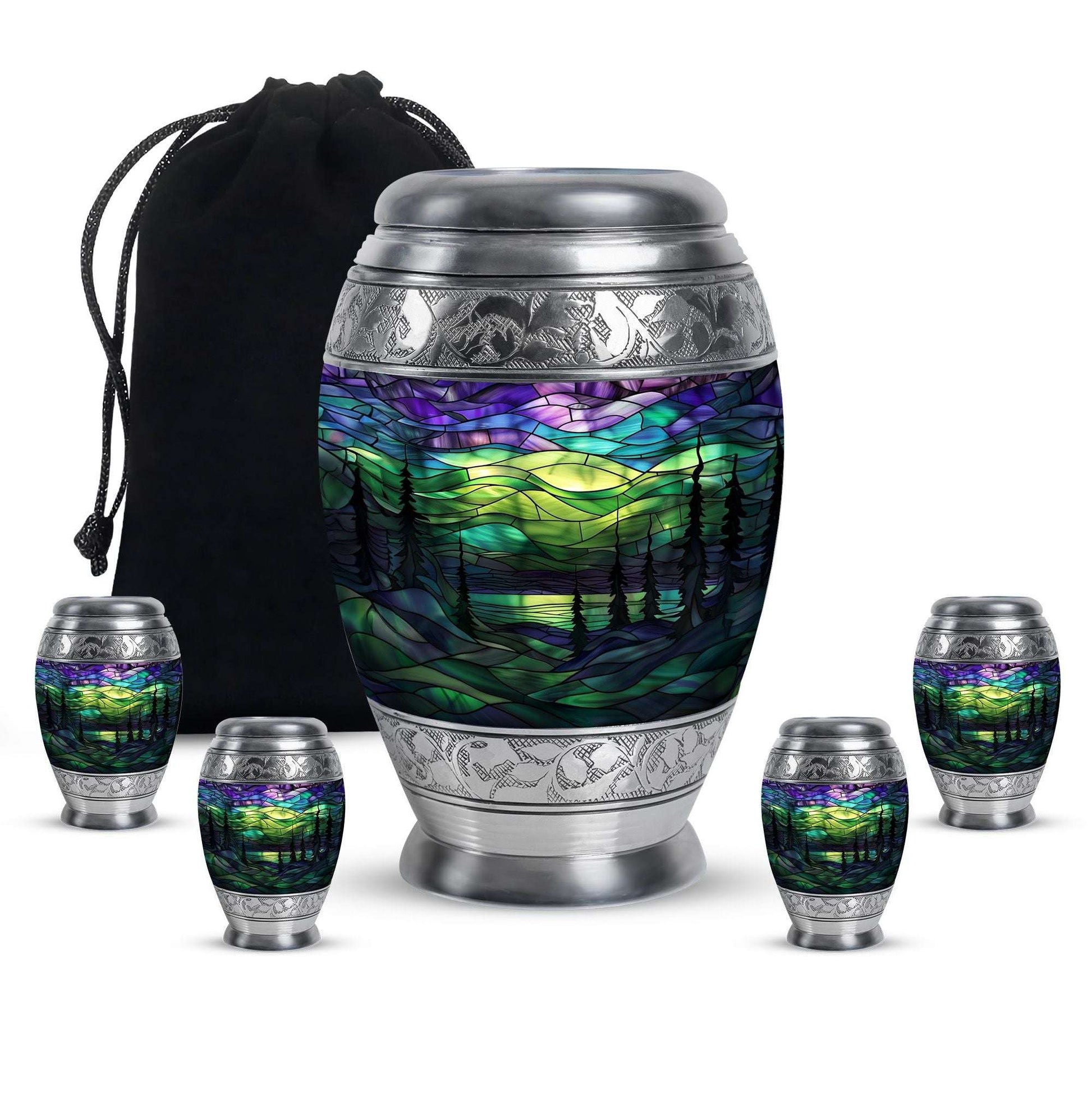 Northern Lights Urn For Human Ashes - Adult Urns For Men & Women