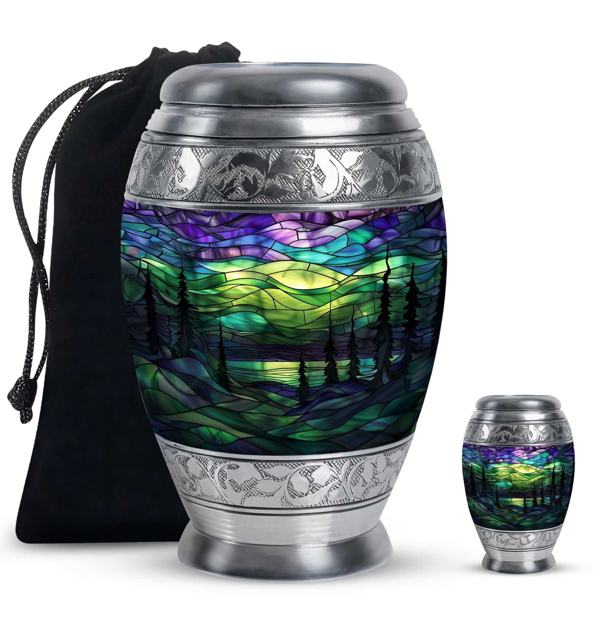 Northern Lights Urn For Human Ashes - Adult Urns For Men & Women