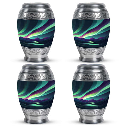 Northern Lights Funeral Urns - Large Decorative Urn For Male & Female