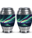 Northern Lights Funeral Urns - Large Decorative Urn For Male & Female