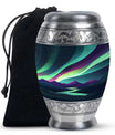 Northern Lights Funeral Urns - Large Decorative Urn For Male & Female