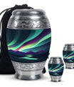 Northern Lights Funeral Urns - Large Decorative Urn For Male & Female