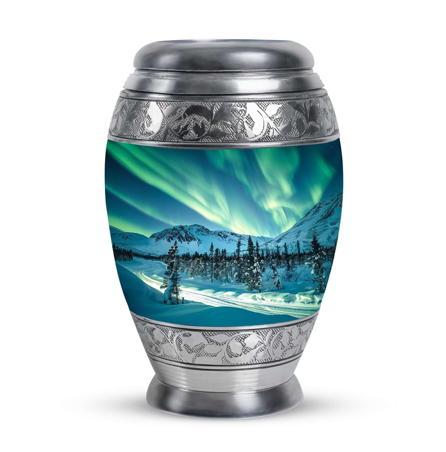 Northern Lights Large Urn For Ashes  - Cremation Urns For Man & Women