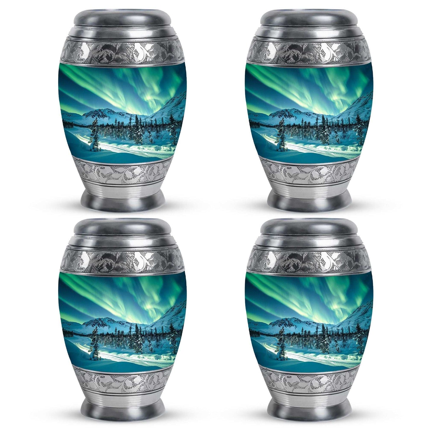 Northern Lights Large Urn For Ashes  - Cremation Urns For Man & Women