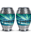 Northern Lights Large Urn For Ashes  - Cremation Urns For Man & Women